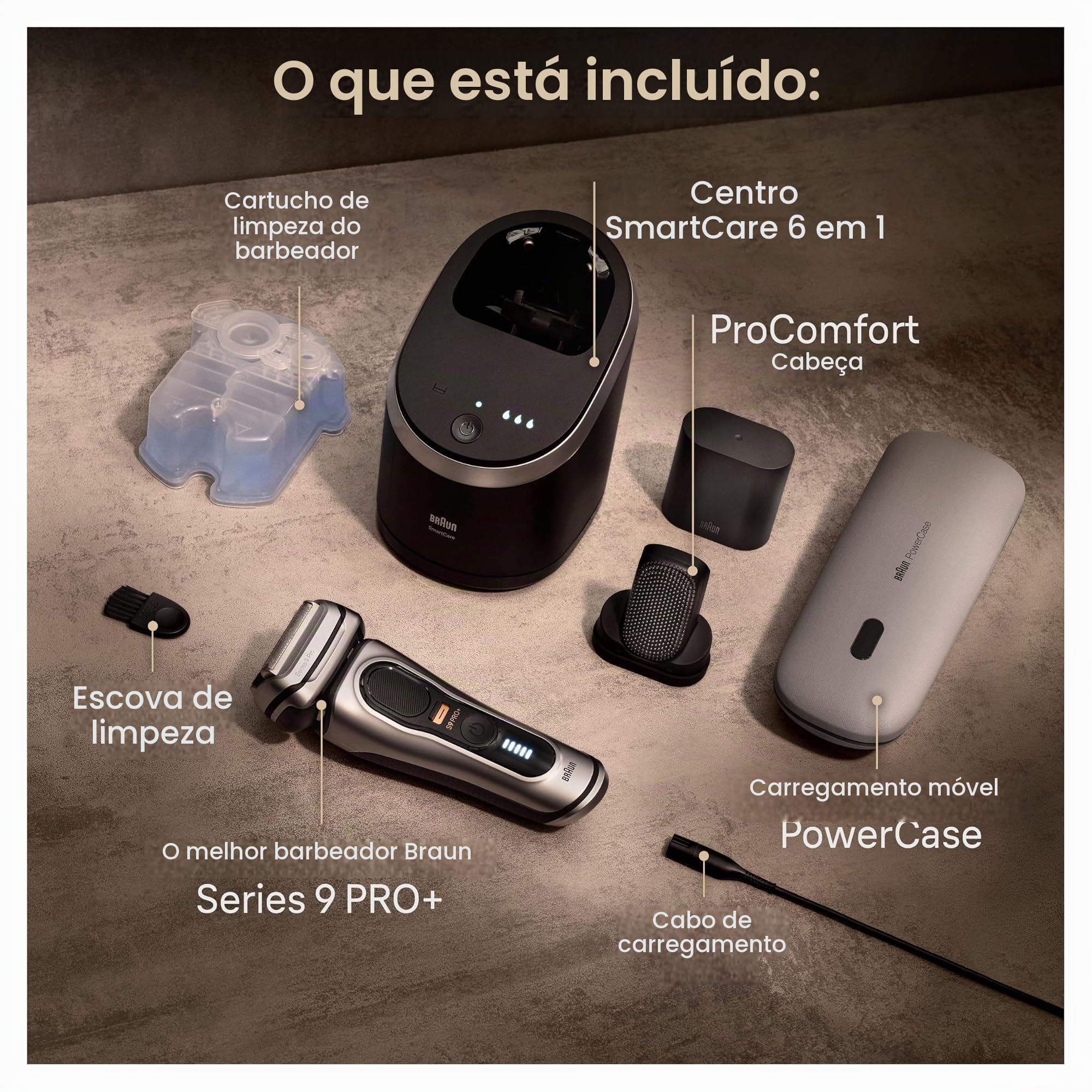 Braun Série 9 PRO+ Barbeador Elétrico 5 Elementos Pro, Cabeça